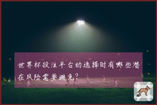 世界杯投注平台的选择时有哪些潜在风险需要避免？