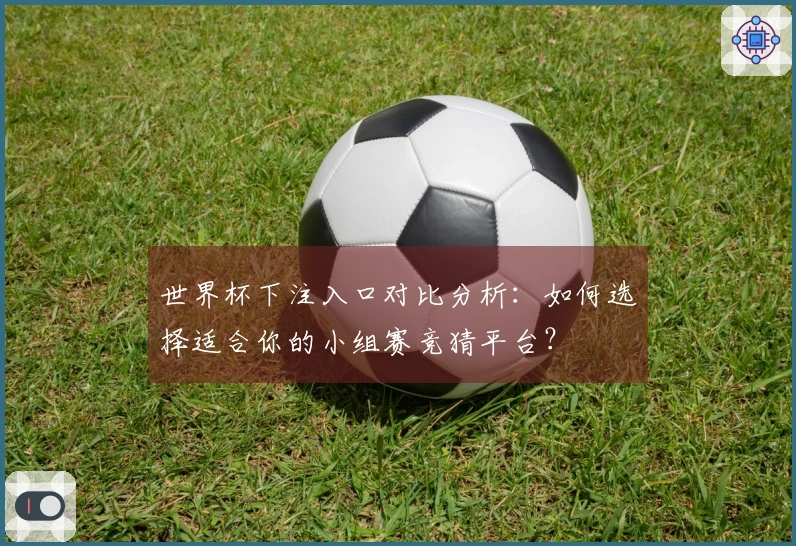世界杯下注入口对比分析：如何选择适合你的小组赛竞猜平台？